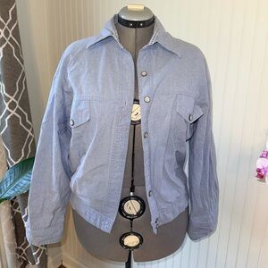Vintage Hunter’s Glen light blue denim-look cotton jacket / heavy shirt